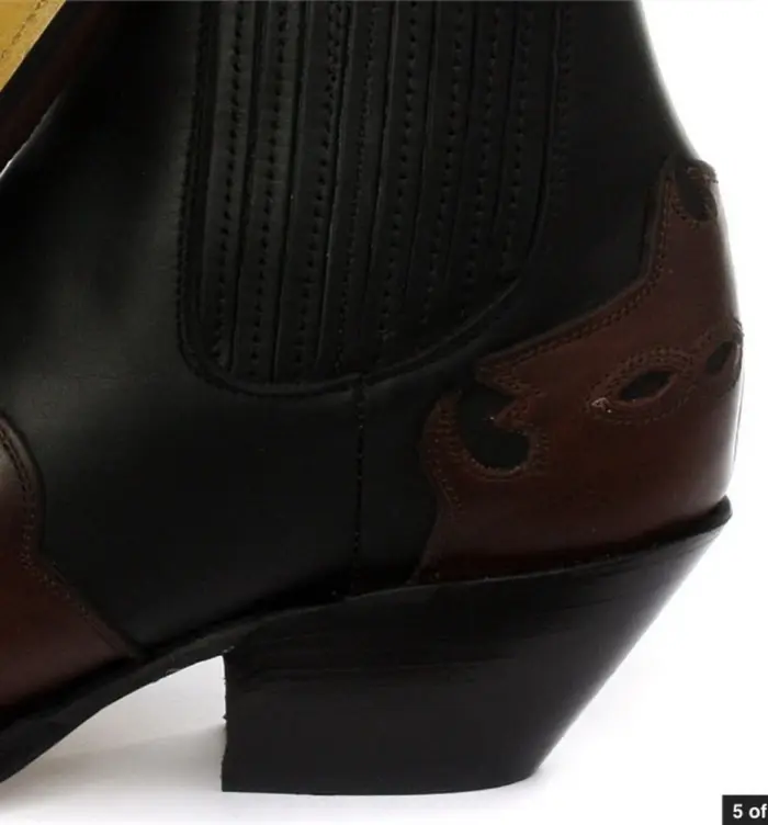 Mens Cowboy Boots Pointed Tan Brown Grinders Arizona Real Leather Western - Image 5