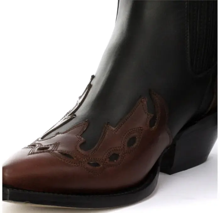 Mens Cowboy Boots Pointed Tan Brown Grinders Arizona Real Leather Western - Image 6