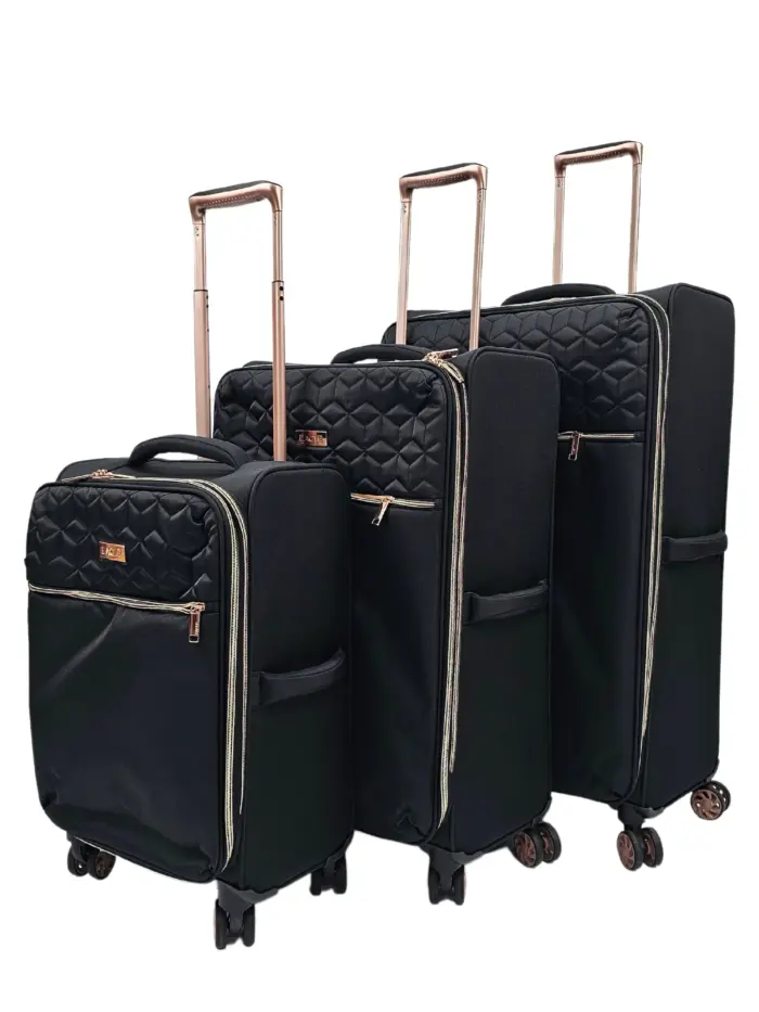 Suitcase Travel Bag Carry On Hand Cabin Check in Soft Case Luggage Trolley Set - Image 53