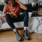 Blundstone 1910 Steel Grey Suede Leather Chelsea Boots Vintage Classic Ankle - Image 2