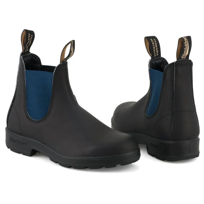 Blundstone 1917 Black Navy Blue Leather Chelsea Boots Ankle Classic Slip On - Image 3