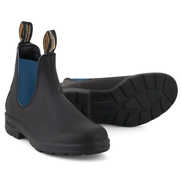 Blundstone 1917 Black Navy Blue Leather Chelsea Boots Ankle Classic Slip On - Image 4
