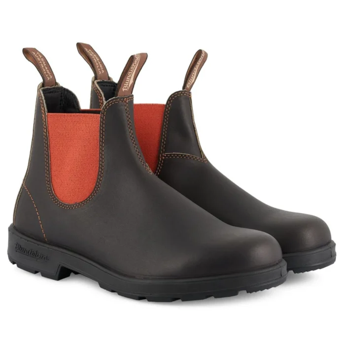 Blundstone 1918 Brown Terracotta Leather Chelsea Boots Slip On Classic Vintage - Image 3