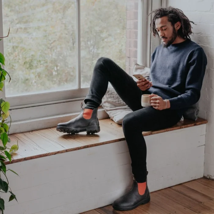 Blundstone 1918 Brown Terracotta Leather Chelsea Boots Slip On Classic Vintage - Image 7