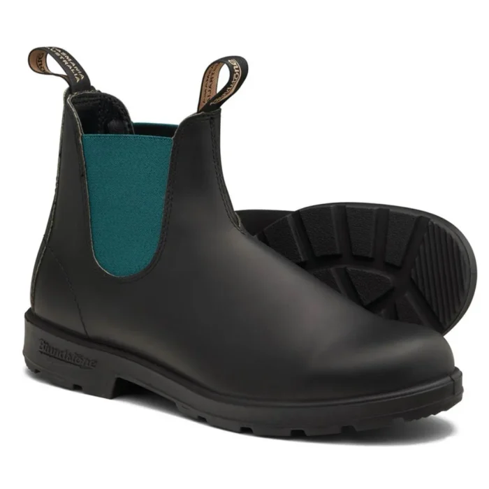 Blundstone 2307 Black Teal Slip On Chelsea Boots - Image 4