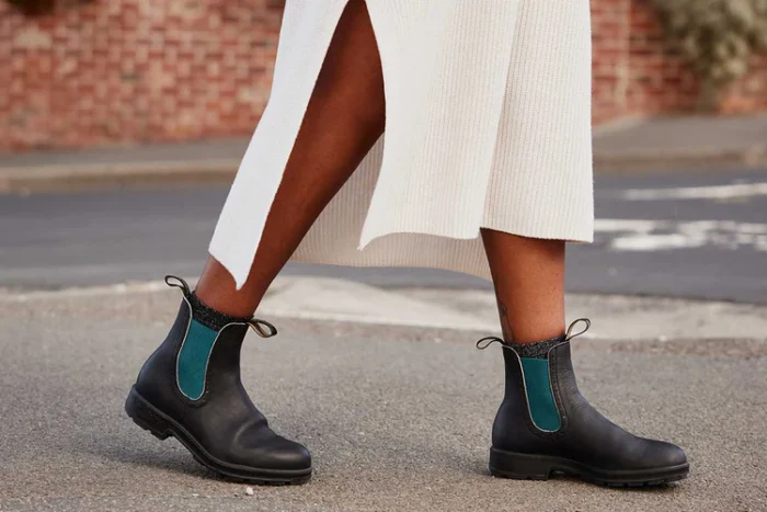 Blundstone 2320 Black Teal High Top Chelsea Boots - Image 3