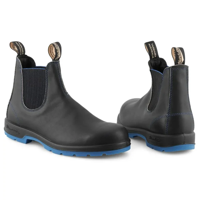 Blundstone 2343 Black Blue Slip On Chelsea Boots - Image 4