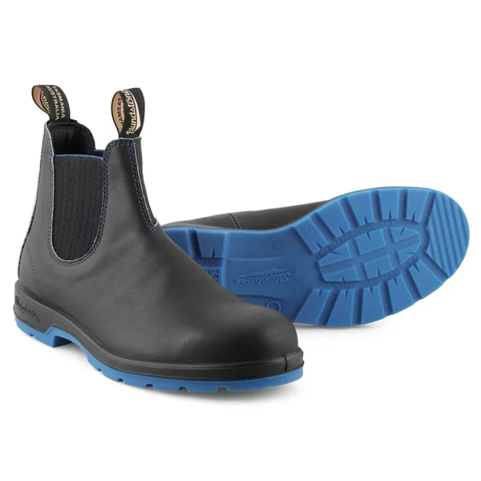 Blundstone 2343 Black Blue Slip On Chelsea Boots - Image 5