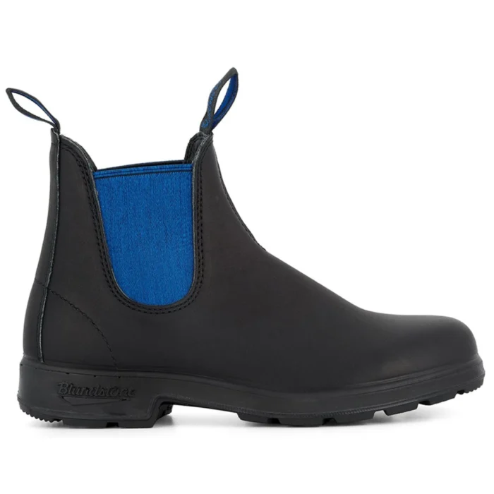 Blundstone 515 Black Blue Leather Chelsea Boots Black Blue Slip On Retro Ankle - Image 1