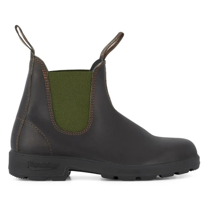Blundstone 519 Stout Brown Olive Leather Chelsea Boots Unisex Classic - Image 1