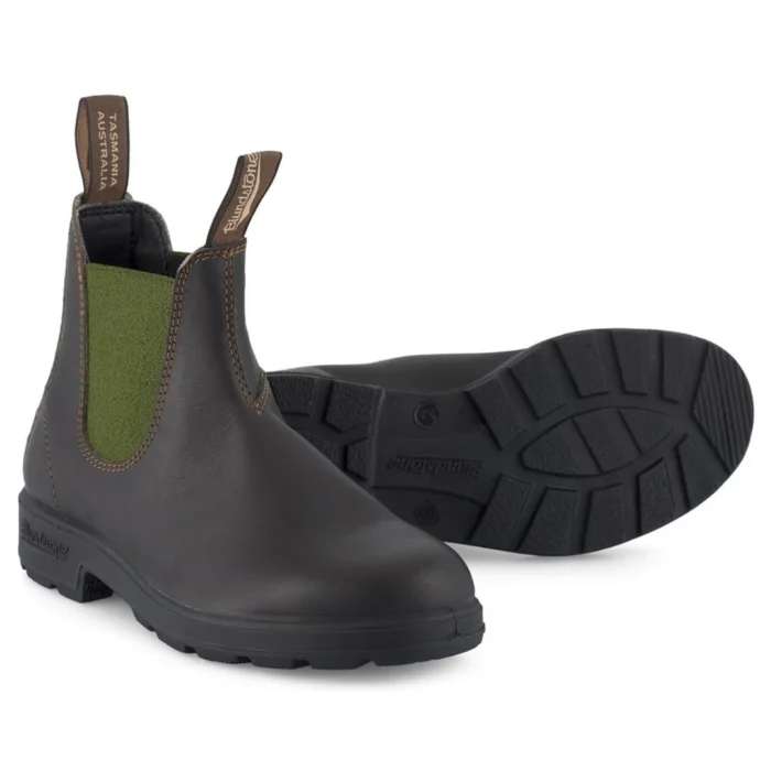 Blundstone 519 Stout Brown Olive Leather Chelsea Boots Unisex Classic - Image 5