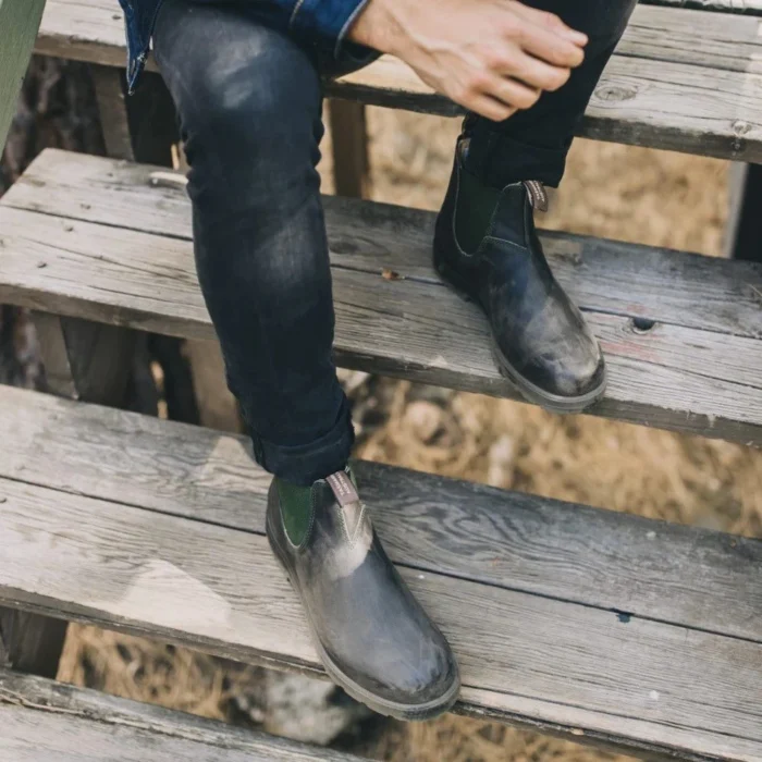 Blundstone 519 Stout Brown Olive Leather Chelsea Boots Unisex Classic - Image 7