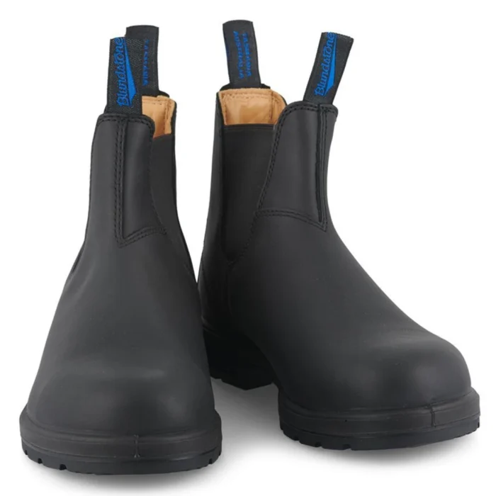 Blundstone 566 Black Thermal Leather Chelsea Boots Black Nubuck Slip On Retro - Image 3