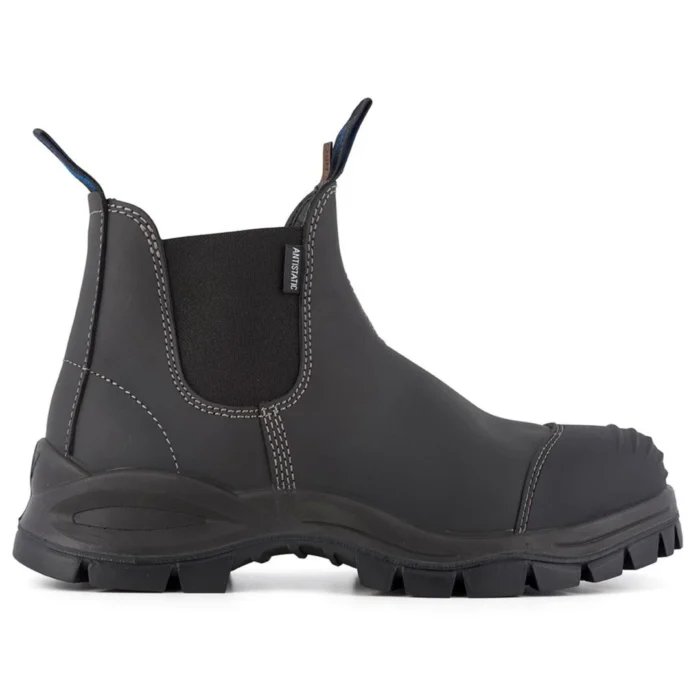 Blundstone 910 Black Leather Steel Toe Chelsea Boots Durable Ankle Safety Boots - Image 1