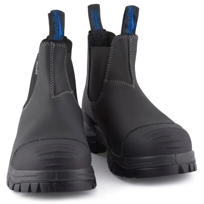 Blundstone 910 Black Leather Steel Toe Chelsea Boots Durable Ankle Safety Boots - Image 5