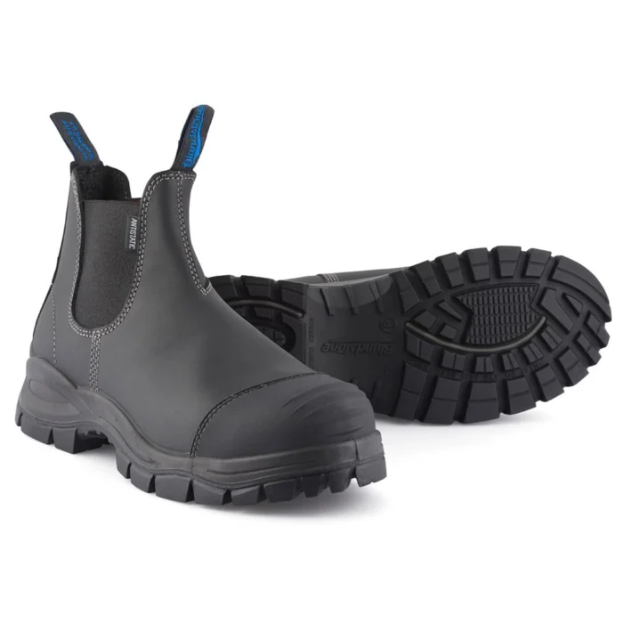 Blundstone 910 Black Leather Steel Toe Chelsea Boots Durable Ankle Safety Boots - Image 7