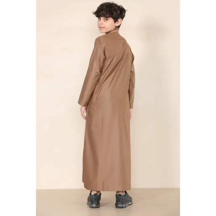 Boy's Thobe Emirati Omani Jubba Islamic Clothing Muslim Kaftan Eid Robe String Tassel - Image 20