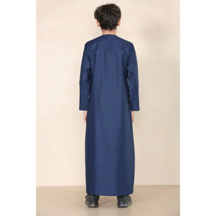 Boy's Thobe Emirati Omani Jubba Islamic Clothing Muslim Kaftan Eid Robe String Tassel - Image 27