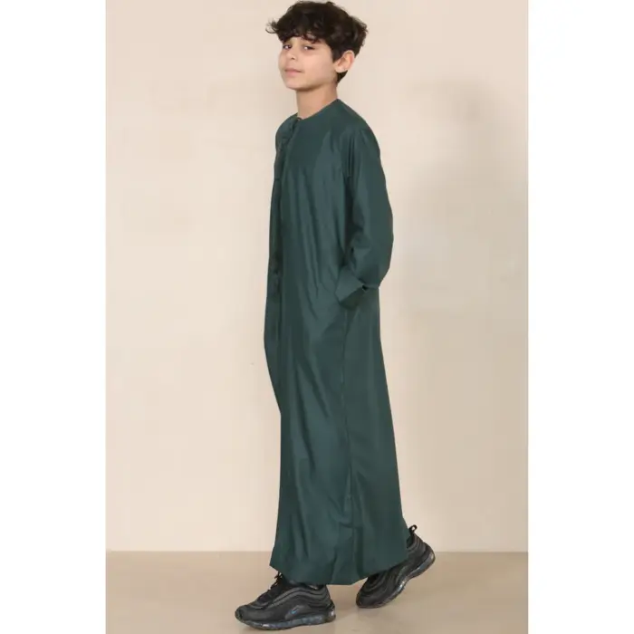 Boy's Thobe Emirati Omani Jubba Islamic Clothing Muslim Kaftan Eid Robe String Tassel - Image 37