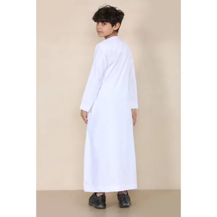 Boy's Thobe Emirati Omani Jubba Islamic Clothing Muslim Kaftan Eid Robe String Tassel - Image 41