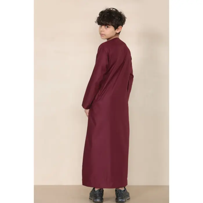 Boy's Thobe Emirati Omani Jubba Islamic Clothing Muslim Kaftan Eid Robe String Tassel - Image 48