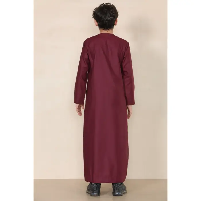 Boy's Thobe Emirati Omani Jubba Islamic Clothing Muslim Kaftan Eid Robe String Tassel - Image 47