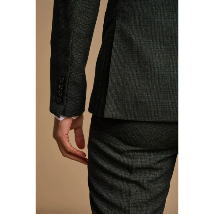Men's Suit 2 Piece Olive Green Double Breasted Tailored Fit - Image 5