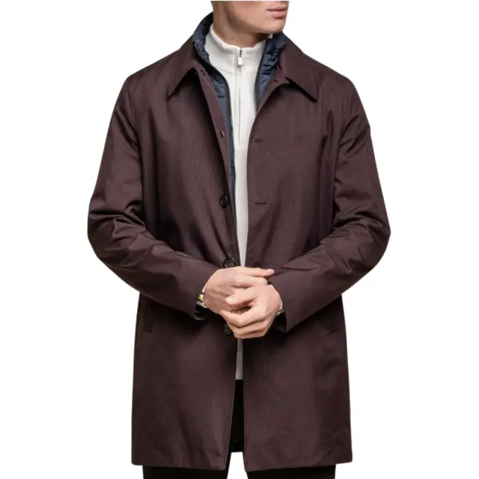 Mens Smart Casual Brando Mac Overcoat Jacket High Collar Zip Button 3/4 - Image 16