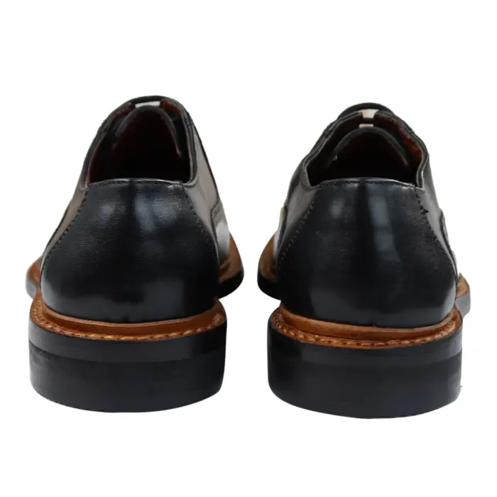 Mens Brogue Oxford Shoes Tan Brown Black Laced Leather Goodyear Welted - Image 3