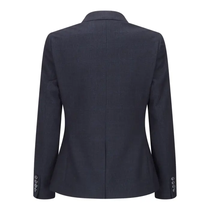 Ladies Tweed Navy Check Blazer Wool Classic Hunting Jacket Vintage 1920s Retro - Image 3
