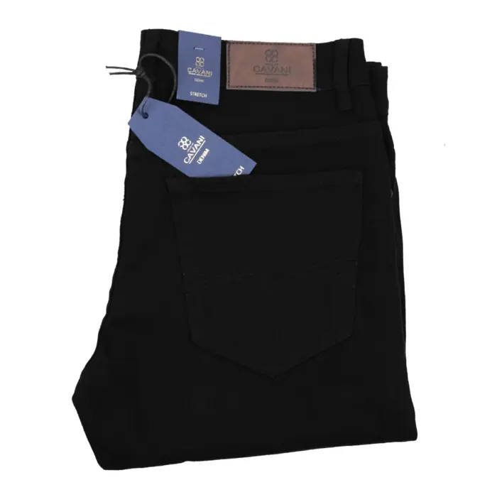 Mens Stretch Denim Jeans Navy Stonewash Black Premium Milano Smart Casual - Image 4