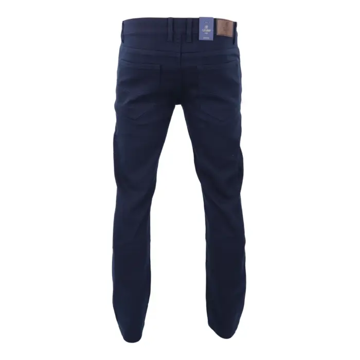 Mens Stretch Denim Jeans Navy Stonewash Black Premium Milano Smart Casual - Image 8