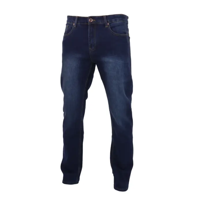 Mens Stretch Denim Jeans Navy Stonewash Black Premium Milano Smart Casual - Image 10