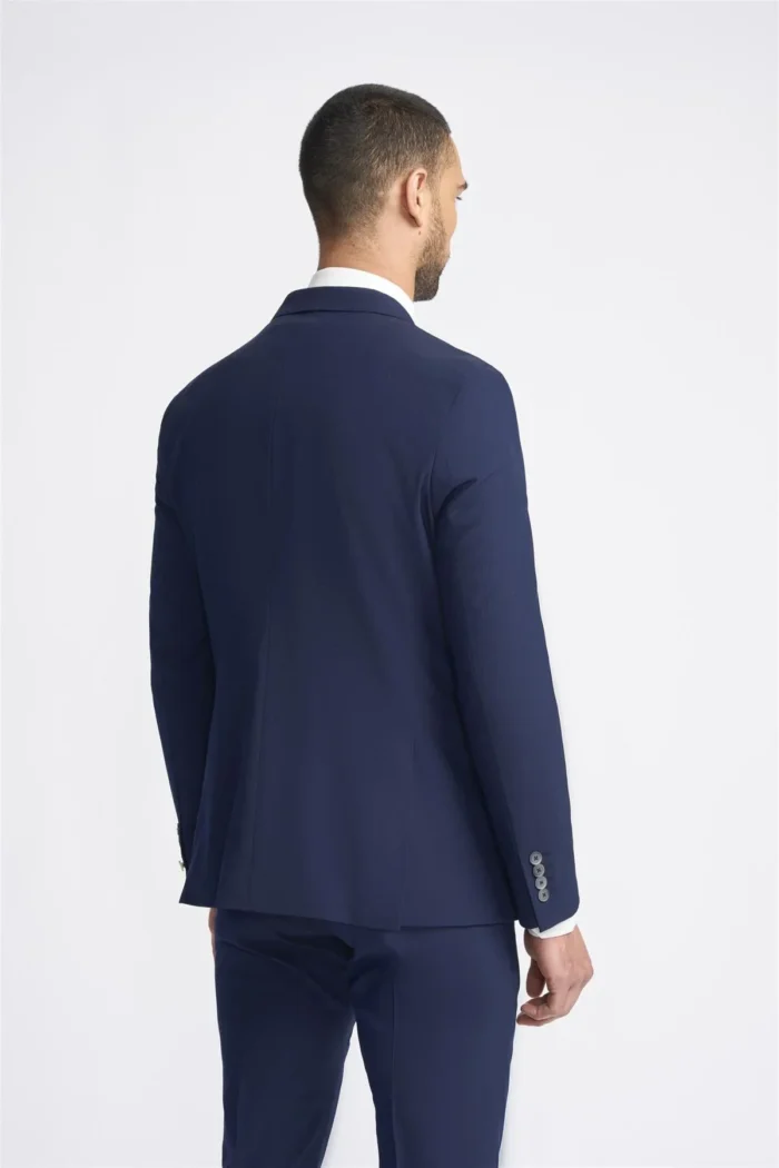 Men's Suit Navy Blue 2 Piece Double Breasted Tailored Fit - Image 10