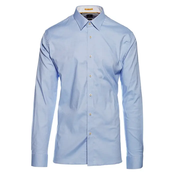 Mens Tailored Fit Stretch Cotton Button Shirt Smart Casual Formal 1920's Blinders Vintage - Image 1
