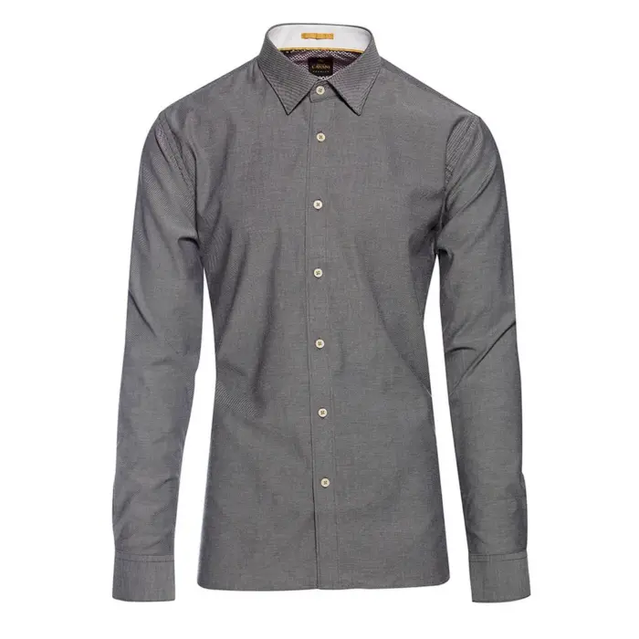 Mens Tailored Fit Stretch Cotton Button Shirt Smart Casual Formal 1920's Blinders Vintage - Image 3