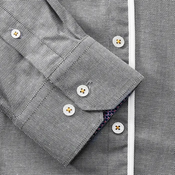 Mens Tailored Fit Stretch Cotton Button Shirt Smart Casual Formal 1920's Blinders Vintage - Image 4