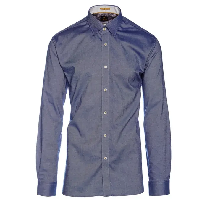 Mens Tailored Fit Stretch Cotton Button Shirt Smart Casual Formal 1920's Blinders Vintage - Image 6