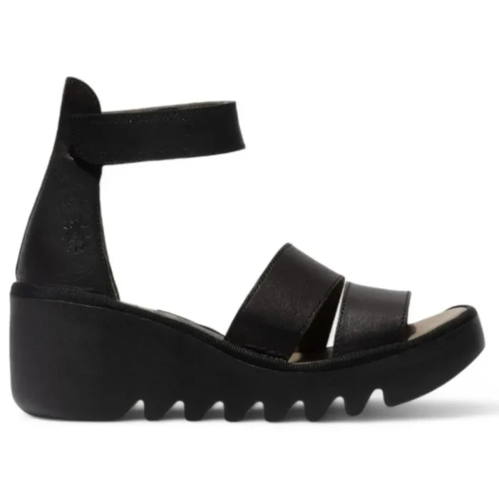 BONO290FLY - Women's Wedge Heel Open Toe Leather Sandals - Image 1