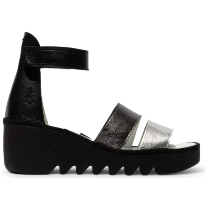 BONO290FLY - Women's Wedge Heel Open Toe Leather Sandals - Image 5