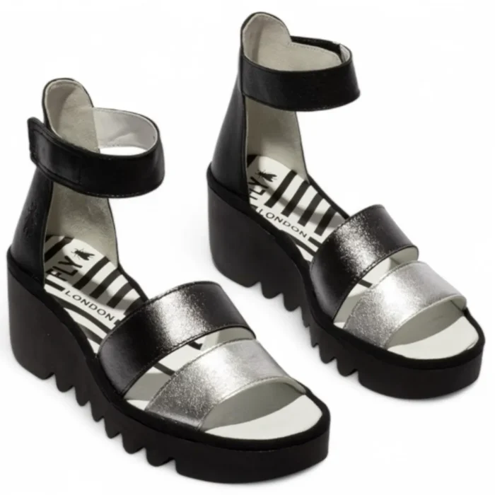BONO290FLY - Women's Wedge Heel Open Toe Leather Sandals - Image 8