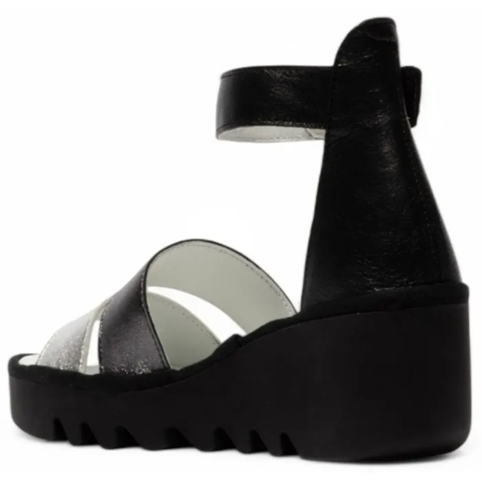 BONO290FLY - Women's Wedge Heel Open Toe Leather Sandals - Image 7