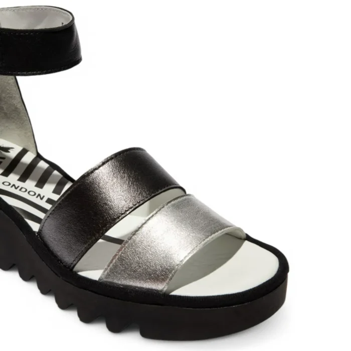 BONO290FLY - Women's Wedge Heel Open Toe Leather Sandals - Image 6