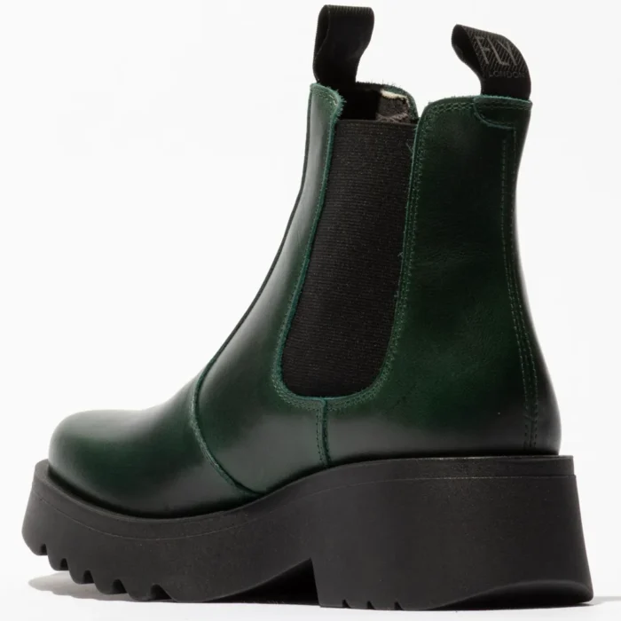 MEDI789FLY - Women's Wedge Heel Leather Chelsea Boots - Image 7