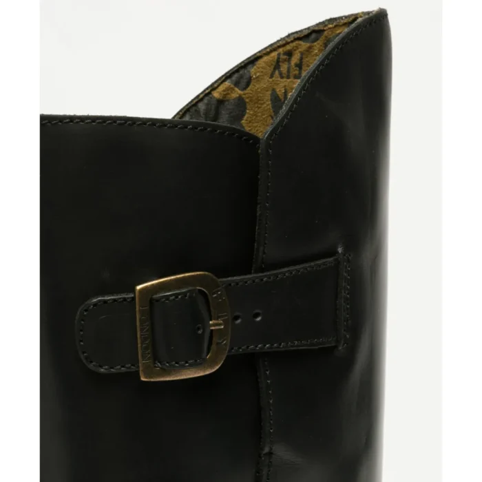 MOL2 - Women's Wedge Heel Knee High Leather Boots - Image 4