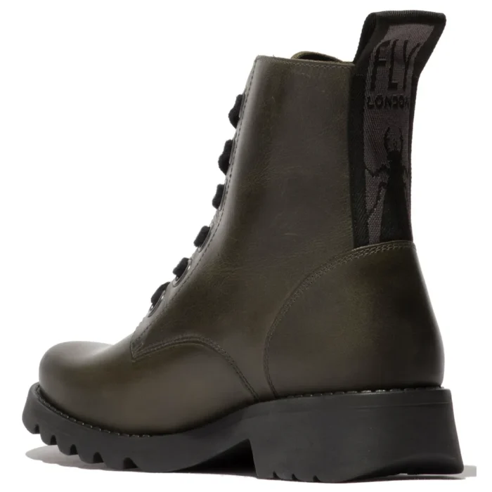 RAGI539FLY - Women's Lace Up Rug Leather Ankle Boots - Image 7