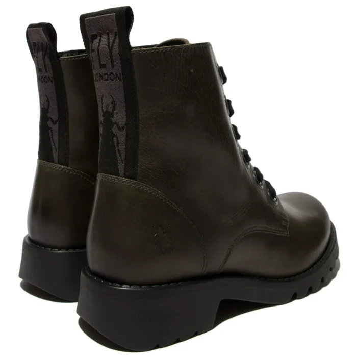 RAGI539FLY - Women's Lace Up Rug Leather Ankle Boots - Image 6