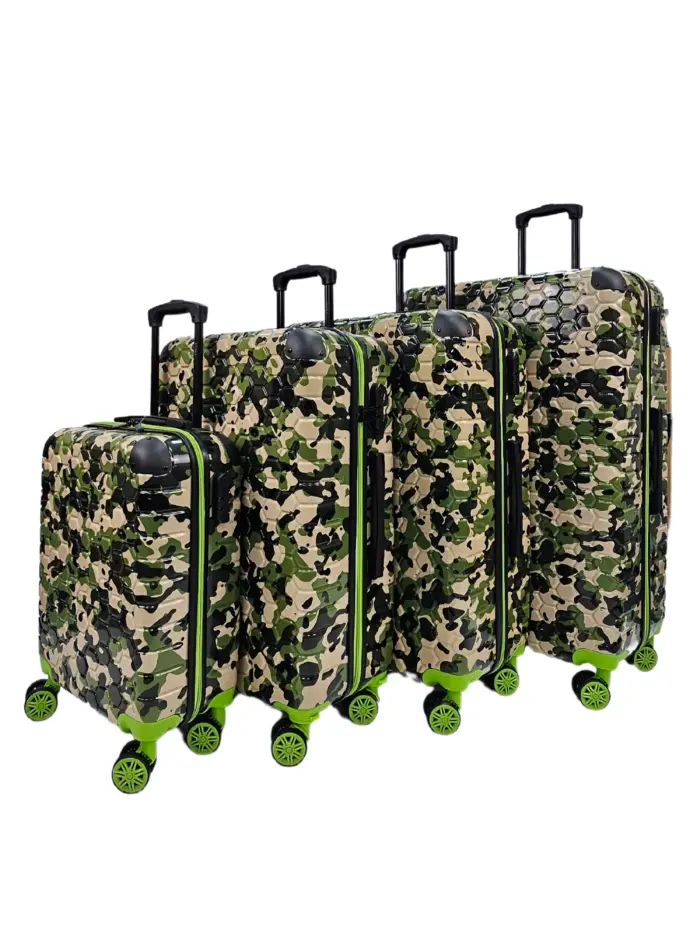 Camo Print Hard Case Shell Suitcase Carry On Cabin Check In Combination Lock - Image 66