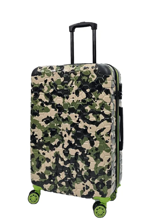 Camo Print Hard Case Shell Suitcase Carry On Cabin Check In Combination Lock - Image 24