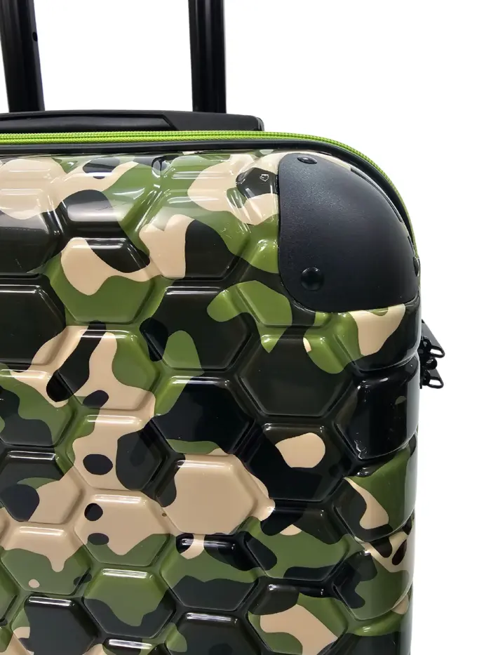 Camo Print Hard Case Shell Suitcase Carry On Cabin Check In Combination Lock - Image 23
